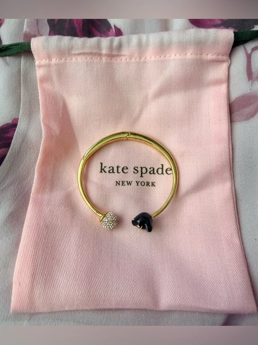Kate Spade House Cat Hinged Cuff Bracelet - Picture 8 of 8